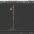 Agricultural Equipment Wooden Pole With Metal Lamp For Outdoor Farm Use
