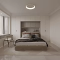 Minimalist Tatami Bedroom Interior With Storage Bed Desk And Natural Light