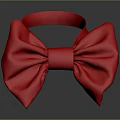 Red Bow Tie With Elegant Bow Shape And Smooth Fabric For Formal Events