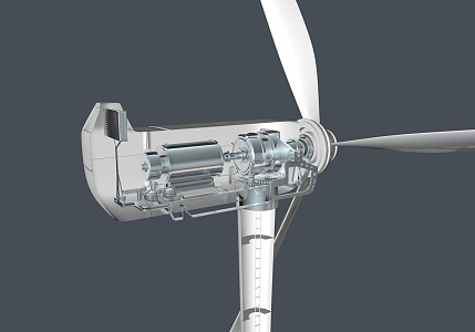 wind turbine generator windmill motor 3d model