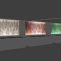 Decorative Lights With Wavy Design And Colorful Illumination For Modern Wall Counter