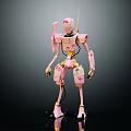 Modern Robot Color Robot Female Robot Female Robot 3d model