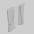 Modern Elegant White Curtains With Black Trim Tiebacks And Sheer Layer