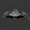 Futuristic Spacecraft With Metallic Structure And Cockpit Windows For Interstellar Travel