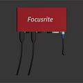Focusrite Red Audio Interface with Cables for Headphone and Speaker Connection 3d model