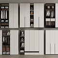 Modern White Wardrobe Design Featuring Multiple Storage Compartments Hanging Areas And Shelves
