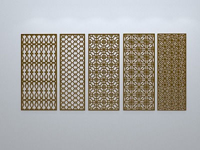 Chinese-style window grilles silhouette pane window sill border openwork window model