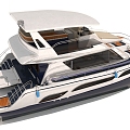 yacht boat catamaran 3d model