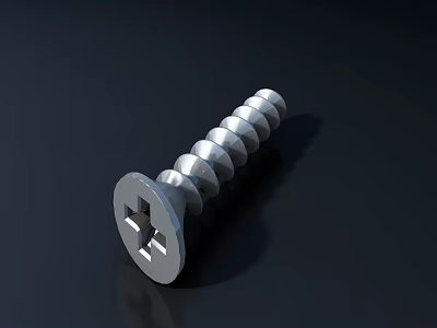 Hardware Tools Phillips Head Metal Screw With Reflective Surface For Industrial Fastening Tasks 3d model