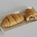 cake bread toast 3d model
