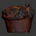 Freshly Baked Carrot Muffin Topped With Rich Chocolate Chunks And Moist Texture