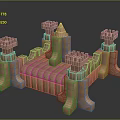 Wooden Castle Shape Building Blocks Construction Set With Tower And Wall Structures For Kids