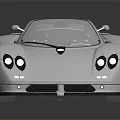 Sleek White Sports Car With Aerodynamic Design Red Rims And Rear Spoiler
