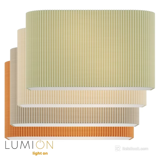 Stylish Wall Lamps With Striped Design In Multiple Color Options For Home Decor 3d model 