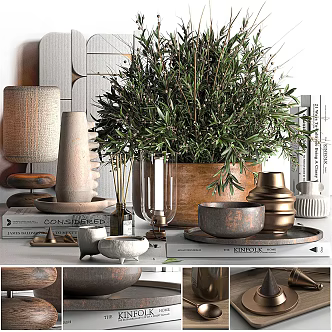 Modern Ornament Combination Decorative Ornament Combination 3d model