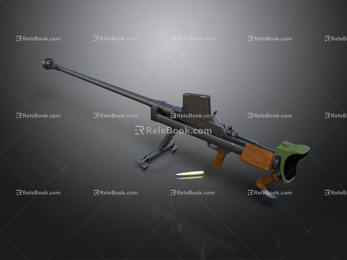 rifle semi-automatic rifle combat rifle battle rifle carbine war rifle attack rifle 3d model