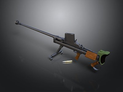 rifle semi-automatic rifle combat rifle battle rifle carbine war rifle attack rifle 3d model