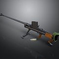 rifle semi-automatic rifle combat rifle battle rifle carbine war rifle attack rifle 3d model