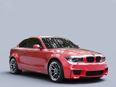 Red BMW Two Door Coupe Featuring Sporty Design Shiny Alloy Wheels And Aerodynamic Front Fascia 3d model