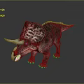 Realistic Triceratops Dinosaur 3D Model With Detailed Frill Horns And Textured Skin
