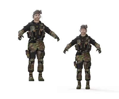 Modern Soldier Foreign Soldier 3d model