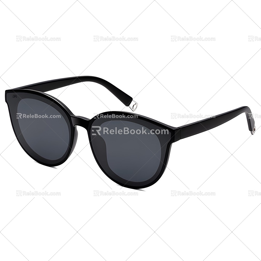 glasses sunglasses sunshade glasses black glasses 3d model