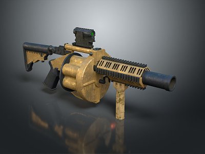 rifle semi-automatic rifle combat rifle battle rifle carbine war rifle attack rifle 3d model