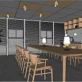 modern library 3d model