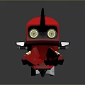Futuristic Red Motorcycle With Sleek Design Yellow Lights Black Seat And Dual Exhaust Pipes