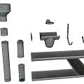 Modular Pipe Parts Industrial Pipe Valve 3d model