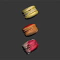 Assorted Colorful Macarons With Vibrant Colors Various Flavors And Decorative Patterns
