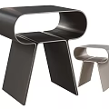 Modern Metallic Side Tables With Curved Structure For Living Room Home Decor