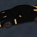 Sleek Black And Gold Sports Car With Streamlined Body Sporty Design And Red Brake Calipers