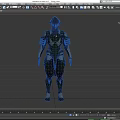 Smart Machine Featuring Silver Humanoid Form Intricate Patterned Armor Futuristic Tech Design 3d model