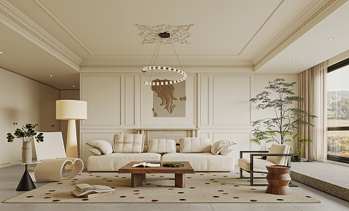 French Living Room 3d model