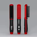 Smart Machine Curling Brush In Red And Black With Buttons And Indicator Lights 3d model