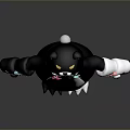 3D Panda Costume Character With Green Black Hair Pink Face And White Outfit