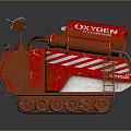 Red OXSEN Commercial Equipment With Tracks Antenna Pipes And Display Screen