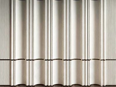 Modern Beige Background Wall With Vertical Stripes And Horizontal Dark Accents 3d model