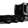 Mercedes Truck With Silver Black Exterior Modern Cab And Roof Lights