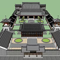 Ancient Chinese Architecture Classic Courtyard Design With Traditional Pavilions And Roofs