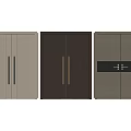 Stylish Double Doors In Various Colors With Modern Handles And Textured Panels