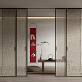 Modern Sliding Doors With Woven Glass And Metal Frames In Interior Design