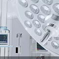 Advanced Medical Devices Including Surgical Lights And Patient Monitor In Operating Room