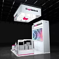 Spltlabtech Exhibition Booth With Modern Design Large Branding Screen And Staff Area