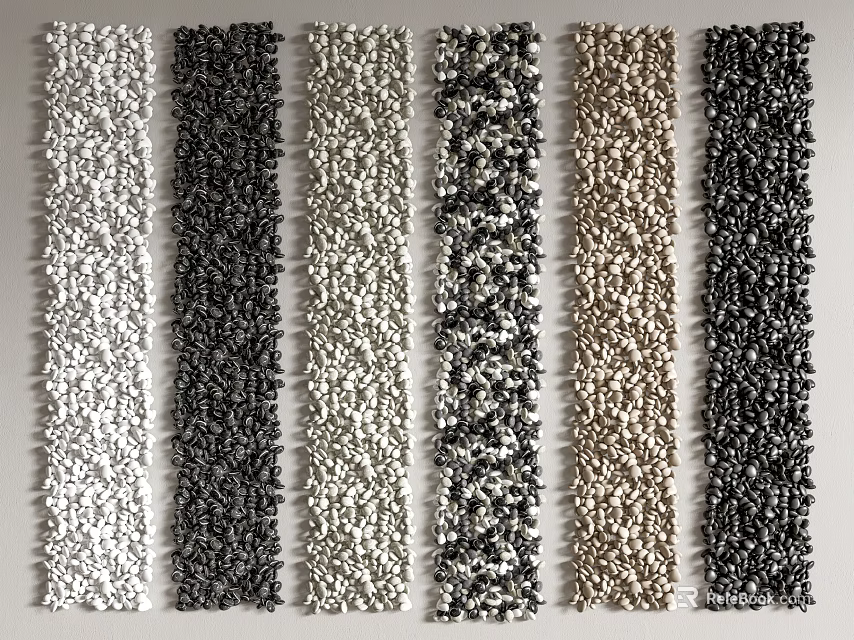 Decorative Stepping Stones In Various Colors And Textures For Outdoor Gardens 3d model 