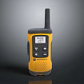 Motorola Walkie Talkie With Yellow Black Design Display Screen And Buttons
