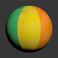 Vibrant Multicolored Play Ball With Red Green Yellow And Blue Sections