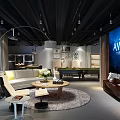Entertainment Room Design With Large TV Showing Avatar The Game Sofa Pool Table And Rug