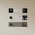 Decorative Framed Control Panel With Time Temperature Display Knobs And Sockets